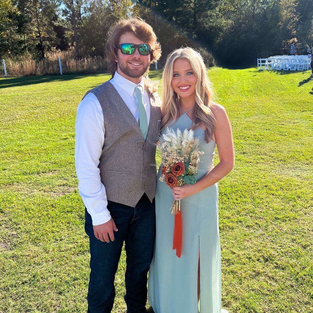 Elegant Light Green Bridesmaid Dress